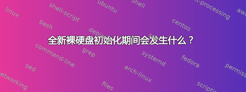 全新裸硬盘初始化期间会发生什么？