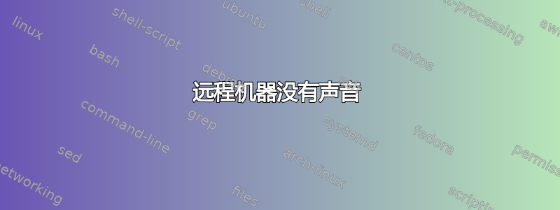 远程机器没有声音