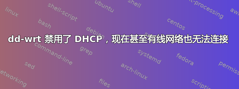 dd-wrt ​​禁用了 DHCP，现在甚至有线网络也无法连接