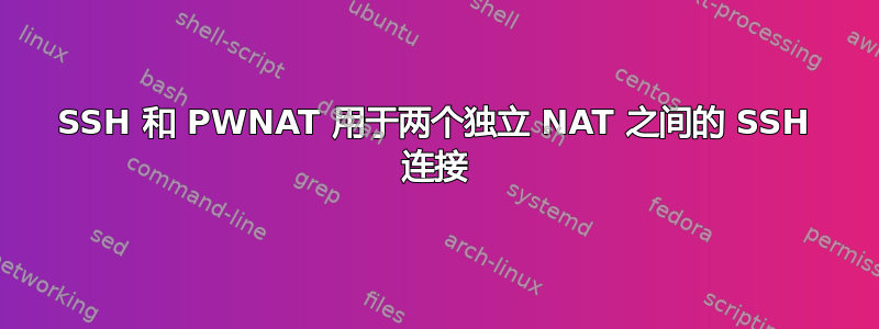 SSH 和 PWNAT 用于两个独立 NAT 之间的 SSH 连接