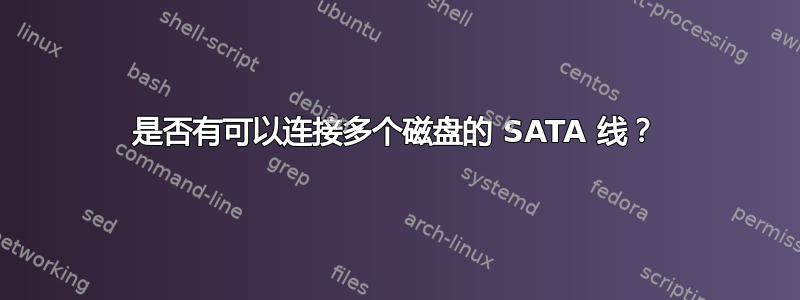 是否有可以连接多个磁盘的 SATA 线？