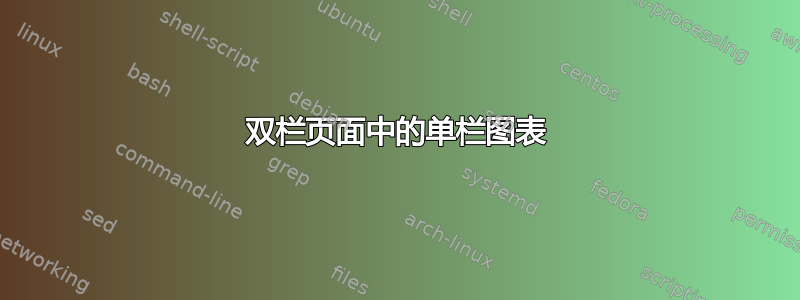 双栏页面中的单栏图表