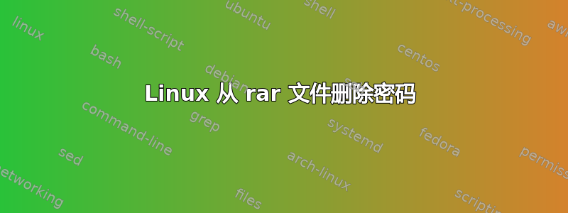 Linux 从 rar 文件删除密码