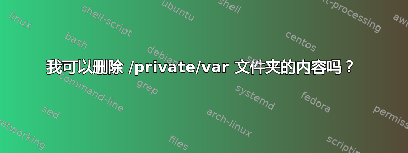 我可以删除 /private/var 文件夹的内容吗？