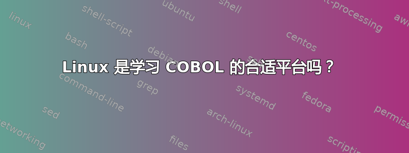 Linux 是学习 COBOL 的合适平台吗？ 