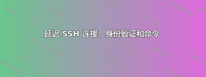 延迟 SSH 连接、身份验证和命令