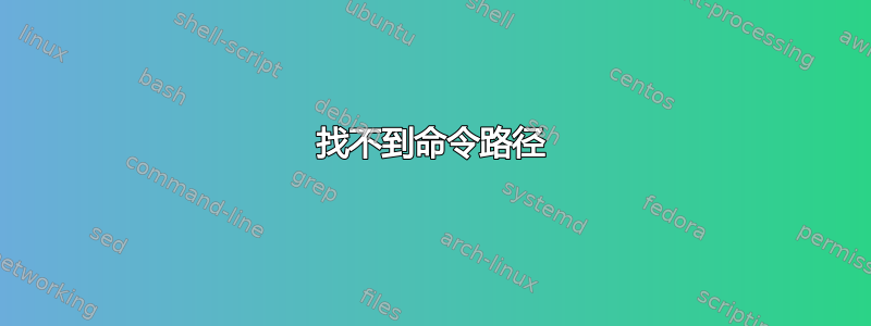 找不到命令路径