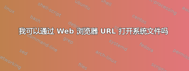 我可以通过 Web 浏览器 URL 打开系统文件吗