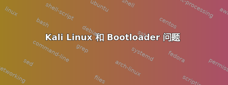 Kali Linux 和 Bootloader 问题