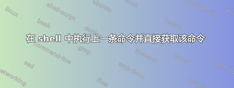 在 shell 中执行上一条命令并直接获取该命令