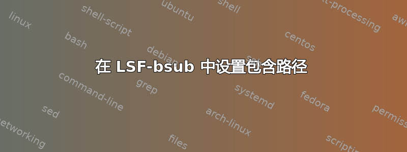 在 LSF-bsub 中设置包含路径