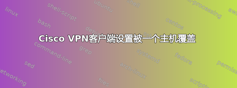 Cisco VPN客户端设置被一个主机覆盖