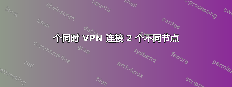 2 个同时 VPN 连接 2 个不同节点