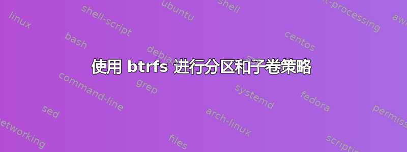 使用 btrfs 进行分区和子卷策略