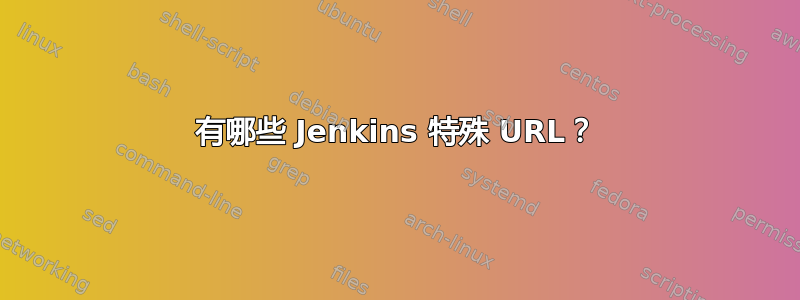 有哪些 Jenkins 特殊 URL？