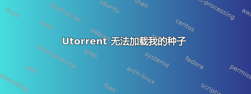 Utorrent 无法加载我的种子