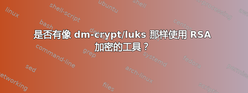 是否有像 dm-crypt/luks 那样使用 RSA 加密的工具？