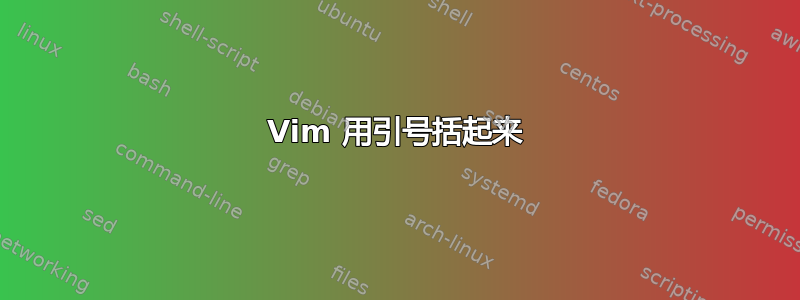 Vim 用引号括起来