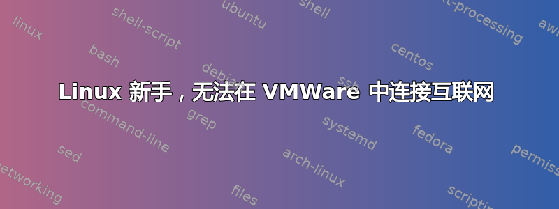 Linux 新手，无法在 VMWare 中连接互联网