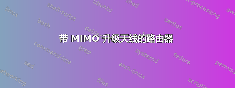 带 MIMO 升级天线的路由器