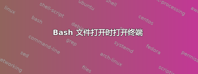 Bash 文件打开时打开终端