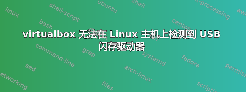 virtualbox 无法在 Linux 主机上检测到 USB 闪存驱动器