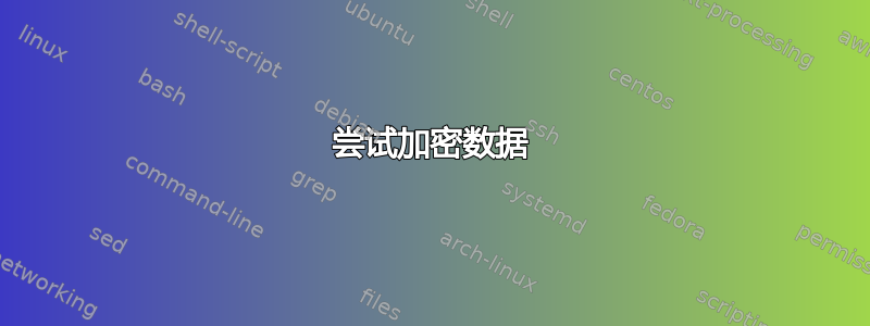 尝试加密数据