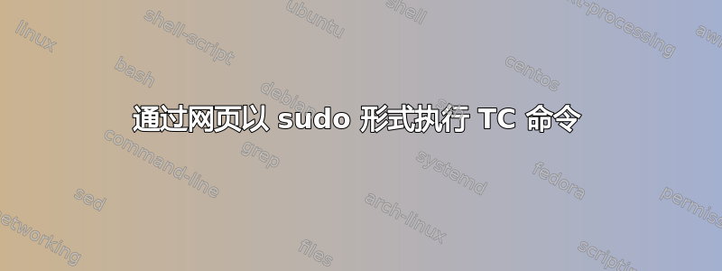 通过网页以 sudo 形式执行 TC 命令