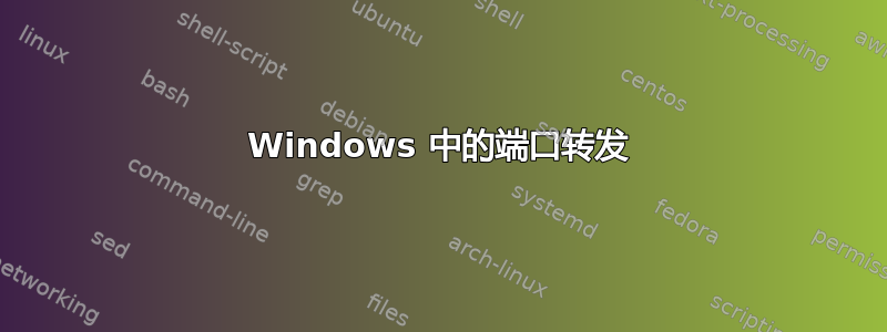 Windows 中的端口转发