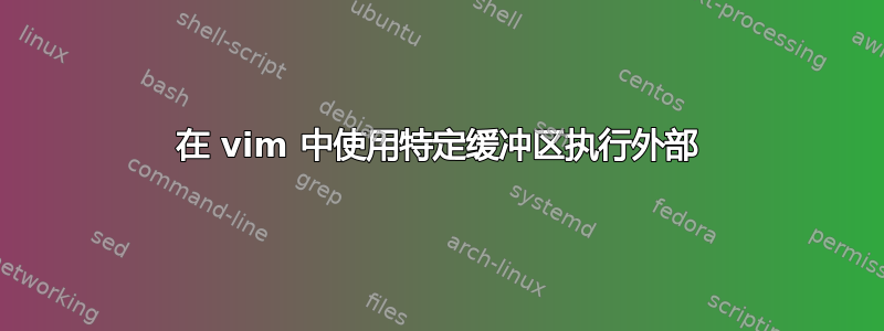 在 vim 中使用特定缓冲区执行外部