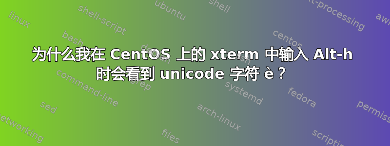 为什么我在 CentOS 上的 xterm 中输入 Alt-h 时会看到 unicode 字符 è？