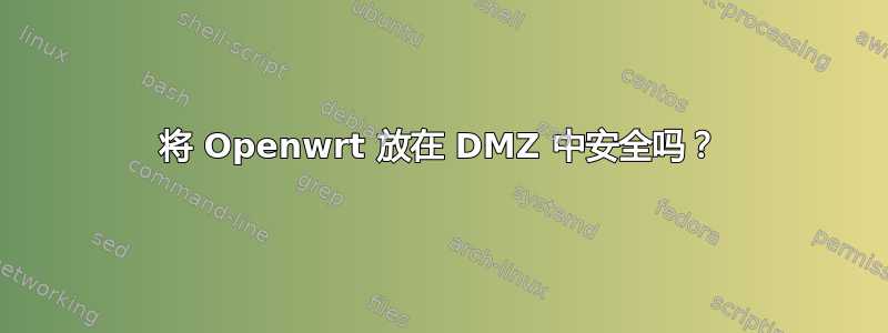 将 Openwrt 放在 DMZ 中安全吗？