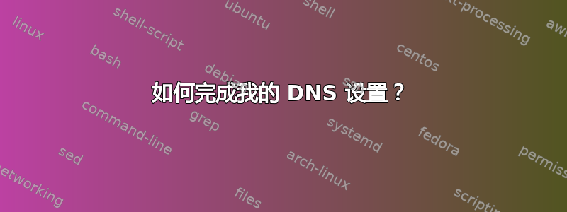 如何完成我的 DNS 设置？