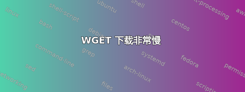 WGET 下载非常慢