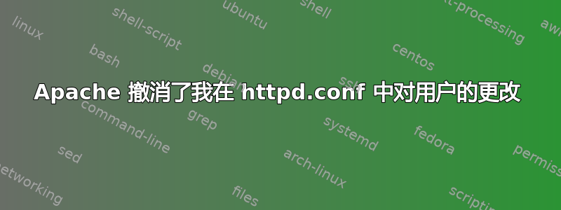 Apache 撤消了我在 httpd.conf 中对用户的更改