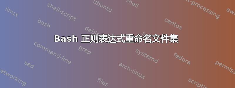 Bash 正则表达式重命名文件集