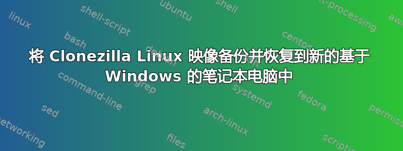 将 Clonezilla Linux 映像备份并恢复到新的基于 Windows 的笔记本电脑中