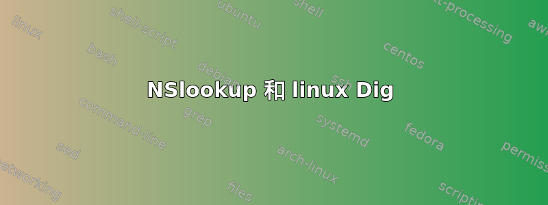 NSlookup 和 linux Dig