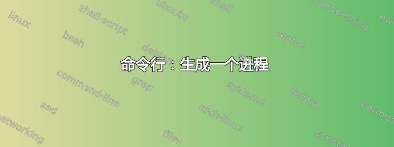 命令行：生成一个进程