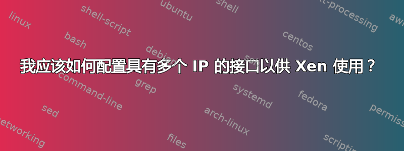 我应该如何配置具有多个 IP 的接口以供 Xen 使用？