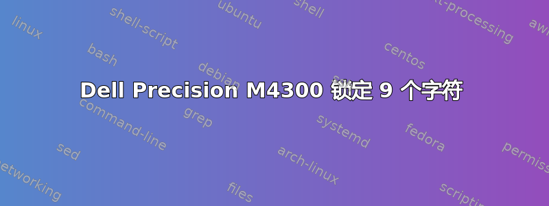 Dell Precision M4300 锁定 9 个字符