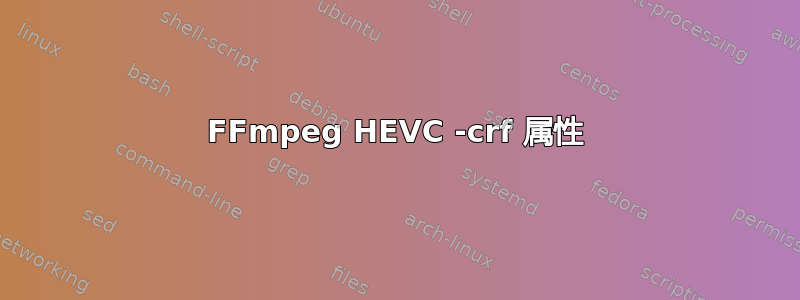 FFmpeg HEVC -crf 属性