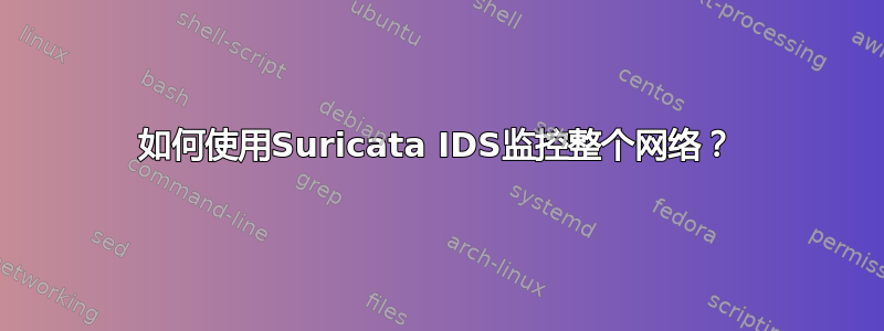 如何使用Suricata IDS监控整个网络？