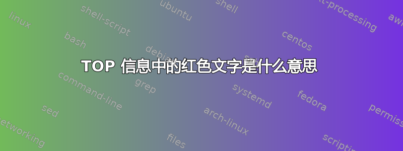 TOP 信息中的红色文字是什么意思