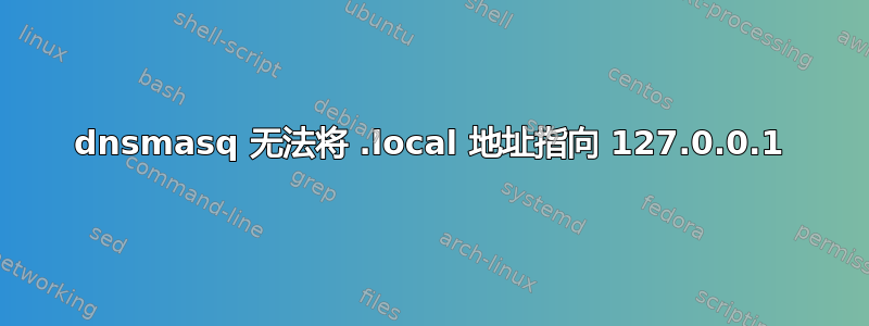 dnsmasq 无法将 .local 地址指向 127.0.0.1