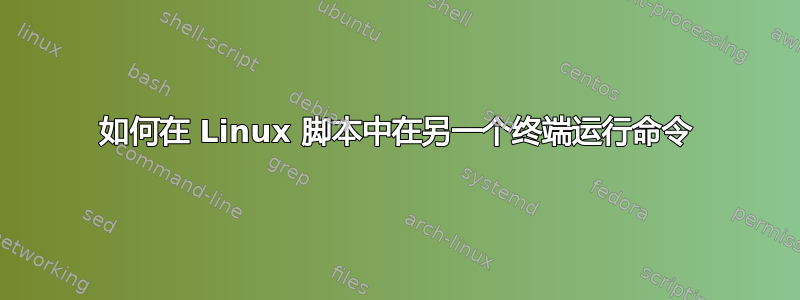 如何在 Linux 脚本中在另一个终端运行命令