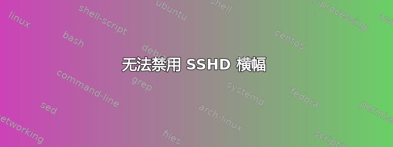 无法禁用 SSHD 横幅