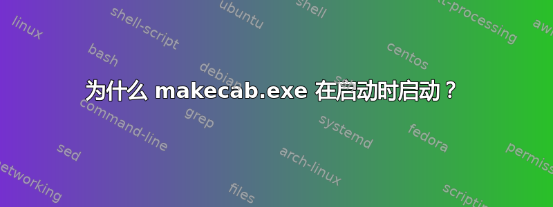 为什么 makecab.exe 在启动时启动？