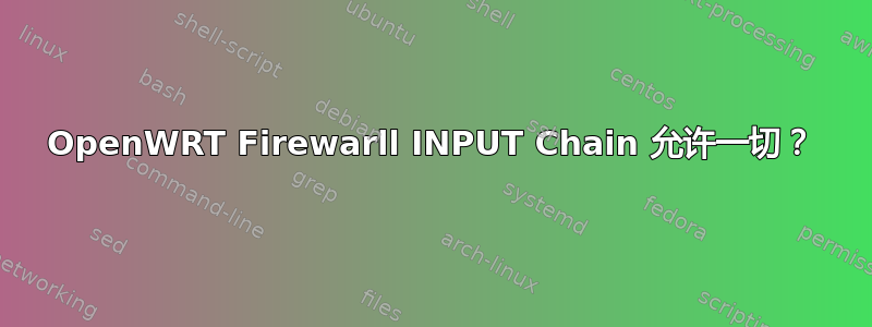 OpenWRT Firewarll INPUT Chain 允许一切？