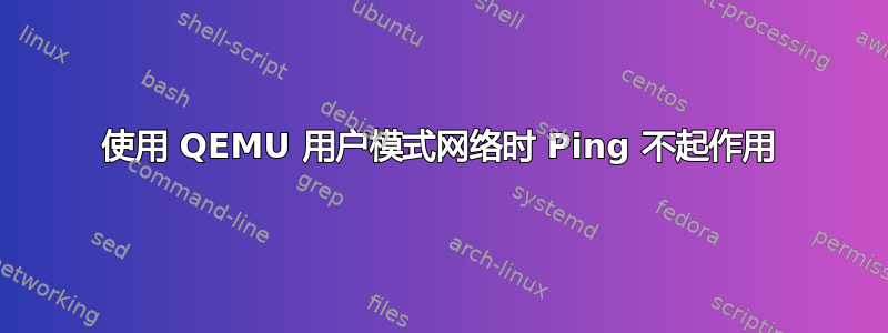 使用 QEMU 用户模式网络时 Ping 不起作用